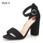 Chic / Beautiful Black Street Wear Summer Womens Sandals 2021 Ankle Strap 10 cm Thick Heels Open / Peep Toe Womens Sandals High Heels