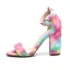 Fashion Summer Street Wear Multi-Colors Womens Sandals 2021 Ankle Strap 9 cm Thick Heels Open / Peep Toe Womens Sandals High Heels
