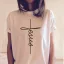 Casual Summer White Loose Cotton T-shirt 2021 Scoop Neck Short Sleeve Women's Tops