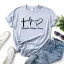 Casual Summer Loose Letter Graphic White T-Shirts 2021 Cotton Scoop Neck Short Sleeve Women's Tops T-shirt
