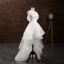 Romantisk Strand Brudekjoler 2017 Kjæreste Uten Ermer Appliques Blonder Buste Ryggløse Elfenben Organza Asymmetrisk