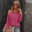 Désinvolte Tomber Hiver Coton Orange épaules Chandails 2021 Ample Manches Longues Hauts pour Femmes