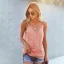 Sexy Spring Summer Street Wear White Lace Flower T-Shirts 2021 V-Neck Sleeveless Loose Women Tops