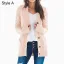 Comfortable Blushing Pink Fall Winter Street Wear Knitting Sweaters 2021 Loose Long Sleeve Women Tops