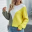 Fashion Candy Pink Multi-Colors Winter Fall Street Wear Knitting Sweaters 2021 Scoop Neck Loose Long Sleeve Women Tops