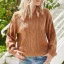 Herbst Winter Strassenmode Rosa Stiefel Pullover 2021 Lose Rundhalsausschnitt Lange Ärmel Damen Oberteile