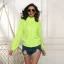 Fall Winter Street Wear Brown Knitting Sweaters 2021 Cotton High Neck Long Sleeve Loose Women Tops