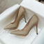 Sparkly Silver Evening Party Sequins Pumps 2021 Leather 10 cm Stiletto Heels Pointed Toe Pumps High Heels