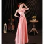 Schön Pink Satin Ballkleider 2021 A Linie One-Shoulder Schleife Ärmellos Rückenfreies Lange Festliche Kleider
