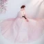 Chic / Belle Rougissant Rose Robe De Bal 2021 Princesse Encolure Dégagée Perlage Perle Faux Diamant En Dentelle Fleur Manches Courtes Dos Nu Noeud Ceinture Longue Robe De Ceremonie