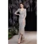Sparkly Sexy Silver Sequins Evening Dresses 2021 Trumpet / Mermaid V-Neck 1/2 Sleeves Floor-Length / Long Evening Party Formal Dresses