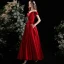 Elegant Burgundy Satin Prom Dresses 2021 A-Line / Princess Short Sleeve Backless Floor-Length / Long Prom Formal Dresses