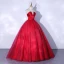 Chic / Beautiful Red Prom Dresses Ball Gown 2021 Strapless Sleeveless Backless Floor-Length / Long Prom Formal Dresses