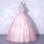 Sexy Pink Ballkleider 2021 Ballkleid Bandeau Ärmellos Rückenfreies Lange Festliche Kleider