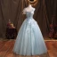Elegant Mint Green Formal Dresses 2021 Ball Gown Scoop Neck Beading Rhinestone Sequins Sleeveless Backless Floor-Length / Long Prom Dresses