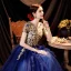 Élégant Bleu Roi Robe De Bal 2021 Princesse Encolure Dégagée Perlage En Dentelle Fleur Manches Courtes Dos Nu Longue Robe De Ceremonie