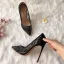 Sexy Black Cocktail Party Evening Party Lace Pumps 2021 Leather 12 cm Stiletto Heels Pointed Toe Pumps High Heels