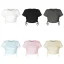 Sexy White Summer Street Wear Outdoor Sports Gymnasium Tight  Women Tank 2021 Scoop Neck Short Sleeve Sweatshirts