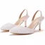 Chic / Beautiful White Pearl Wedding Shoes 2021 7 cm Stiletto Heels Pointed Toe Wedding High Heels
