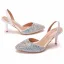 Sexy Multi-Colors Rhinestone Womens Sandals 2021 Evening Party 7 cm Stiletto Heels Pointed Toe Womens Sandals High Heels