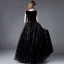 Charming Black Sequins Birthday Flower Girl Dresses Party Dresses 2021 Ball Gown V-Neck Sleeveless Floor-Length / Long Flower Girl Dresses