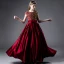 Charming Burgundy Party Dresses Flower Girl Dresses 2021 A-Line / Princess Scoop Neck Satin Short Sleeve Bow Sash Sequins Birthday Floor-Length / Long Flower Girl Dresses