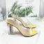 Sexy Transparent Ocean Blue Crystal Womens Sandals 2021 Street Wear Ankle Strap 10 cm Stiletto Heels Open / Peep Toe Womens Sandals High Heels