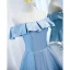 Simple Bleu Ciel Satin Robe De Bal 2021 Princesse De l'épaule Manches Courtes Longue Robe De Ceremonie