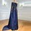 Modern / Fashion Olive Green Evening Dresses  2021 A-Line / Princess Scoop Neck Beading Rhinestone Long Sleeve Evening Party Floor-Length / Long Formal Dresses