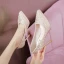 Charming Champagne Pearl Beading Rhinestone Wedding Shoes 2022 11 cm Stiletto Heels Pointed Toe Wedding Pumps High Heels
