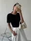 Summer Casual Cotton White T-Shirts 2021 Regular Scoop Neck Short Sleeve Women's Tops T-shirt