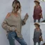 Sommer Strassenmode Khaki Stiefel Leibchen Pullover 2021 Eckiger Ausschnitt Bandeau 3/4 Ärmel Damen Oberteile