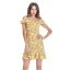 Summer Red Street Wear Floral Chiffon Women Dresses 2021 Off-The-Shoulder Cami Short Sleeve