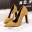 Modest / Simple Red Casual Suede Pumps 2020 10 cm Thick Heels Pointed Toe Pumps