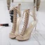 Amazing / Unique Black See-through Street Wear Womens Sandals 2020 12 cm Thick Heels Open / Peep Toe Sandals