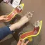 Sexy Silber Freizeit Damenschuhe 2020 Strass 9 cm Stilettos Spitzschuh Hochhackige