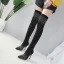 Charming Black Street Wear Womens Boots 2020 Rhinestone 12 cm Stiletto Heels Pointed Toe Boots
