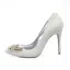 Mode Ivoire Perle Chaussure De Mariée 2020 Cuir Faux Diamant Papillon 10 cm Talons Aiguilles À Bout Pointu Mariage Escarpins