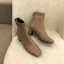 Piękne Kość Słoniowa Przypadkowy Buty Damskie 2020 Skórzany 5 cm Grubym Obcasie Kwadratowe Boots
