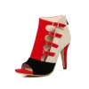 Chic / Beautiful Red Casual Womens Sandals 2020 10 cm Stiletto Heels Sandals Open / Peep Toe