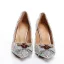 Charming Silver Wedding Shoes 2020 Leather Rhinestone Butterfly 8 cm Stiletto Heels Pointed Toe Wedding Pumps