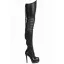 Unique Schwarz Karneval Club Stiefel Damen 2020 Leder 14 cm Stilettos Runde Zeh Stiefel