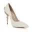 Mode Ivoire Perle Chaussure De Mariée 2020 Cuir 11 cm Talons Aiguilles À Bout Pointu Mariage Escarpins