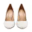 Fashion Ivory Pearl Wedding Shoes 2020 Leather 10 cm Thick Heels Pointed Toe Wedding Pumps