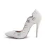 Fashion Ivory Pearl Wedding Shoes 2020 Leather Crystal 10 cm Stiletto Heels Pointed Toe Wedding Pumps