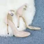 Mode Minimalistisk   Svarta Casual Sandaler Dam 2020 Mocka Ankelband 11 cm Stilettklackar Peep Toe Sandaler