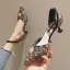 Traditional Fancy Red Evening Party Womens Shoes 2020 Rivet Rhinestone 7 cm Stiletto Heels Pointed Toe High Heels