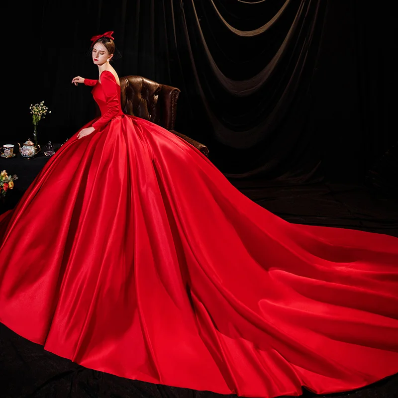open lace back dress Red Gown Lehenga for Bridal Pakistani Wedding Dresses – Nameera by Farooq main image 0