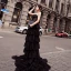 Moderne / Mode Noire Robe De Soirée 2018 Princesse Transparentes Asymétrique Bretelles Spaghetti Dos Nu Sans Manches Robe De Ceremonie
