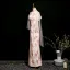 Stunning Champagne Beading Pearl Sequins Lace Flower Evening Dresses 2025 Trumpet / Mermaid High Neck Sleeveless Backless Floor-Length / Long Evening Party Formal Dresses